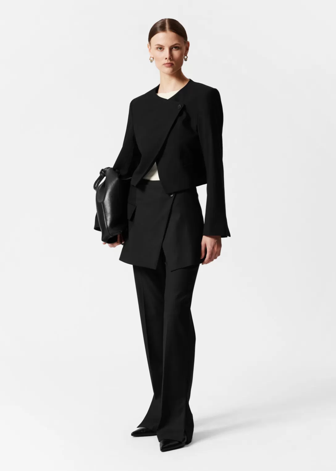 & Other Stories Blazer Court Sans Col Noir Best