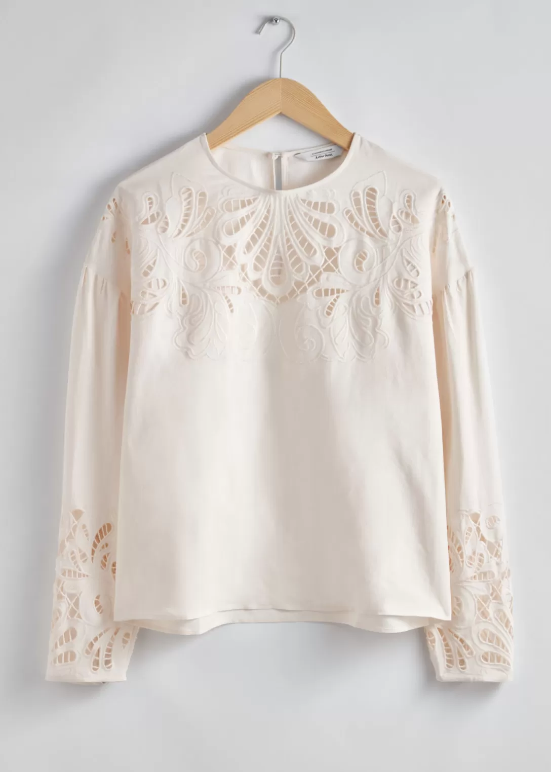 & Other Stories Blouse à Broderie Anglaise Blanc Flash Sale