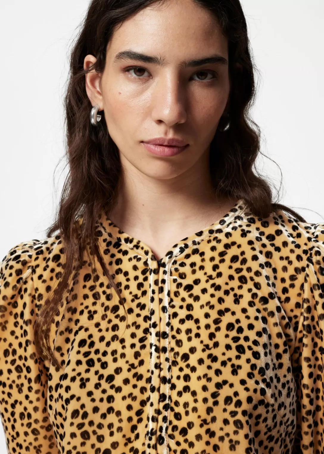 & Other Stories Blouse Courte En Velours Imprimé animal Discount