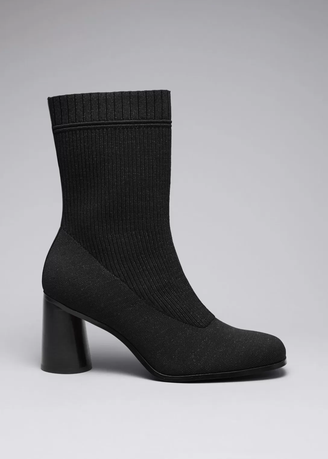 & Other Stories Bottines-chaussettes En Maille Noir/Scintillant Online