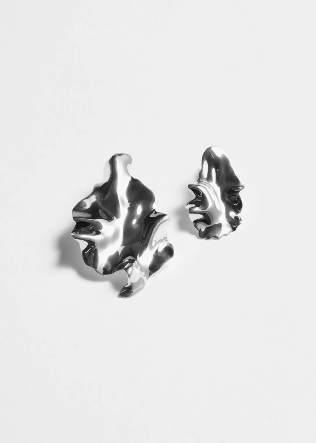 & Other Stories Boucles D’oreilles En Argent De Forme Organique Argenté New