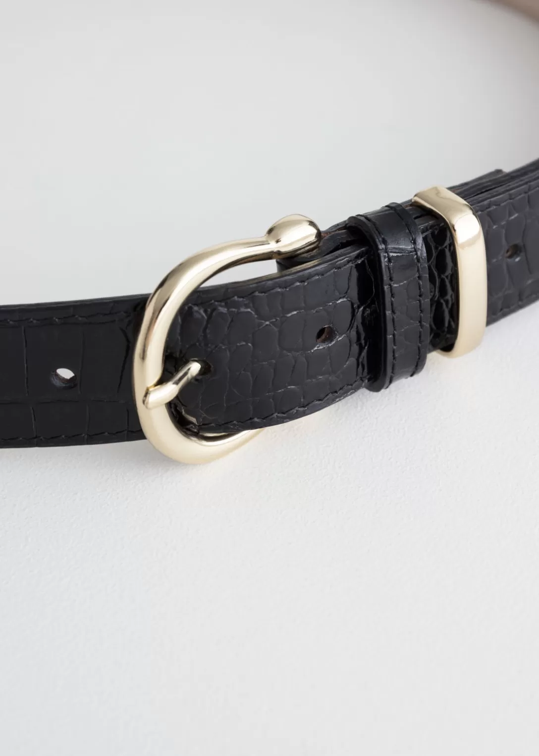 & Other Stories Ceinture En Cuir Croco Cheap