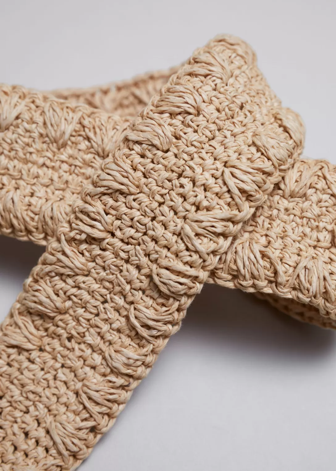 & Other Stories Ceinture En Paille Au Crochet Beige Hot