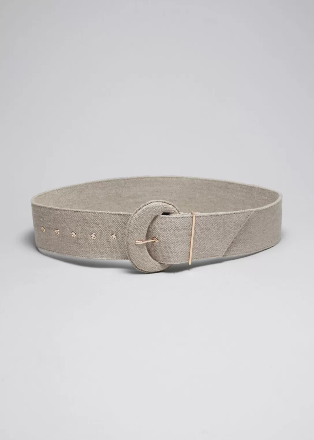 & Other Stories Ceinture Large En Lin Beige Best