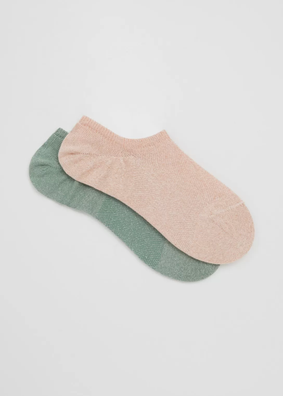 & Other Stories Lot De 2 paires De Chaussettes De Sport Brillantes Rose poudré/Vert poudré Outlet