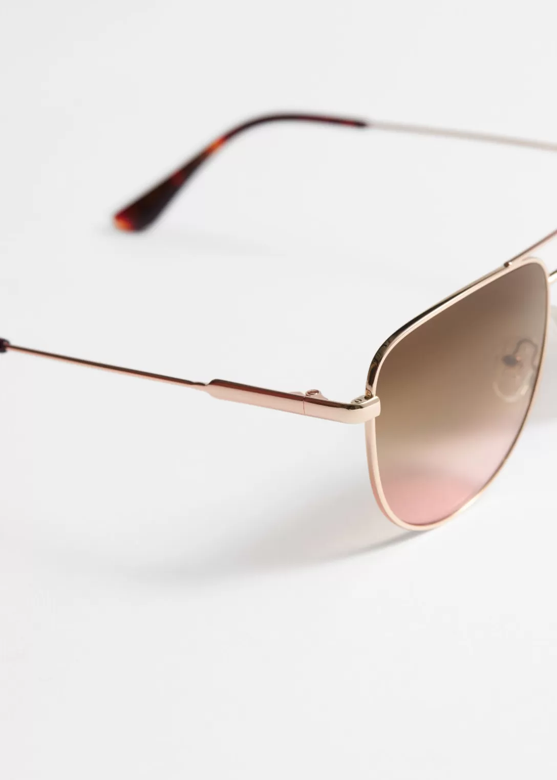 & Other Stories Lunettes De Soleil De Style Aviateur Marron Clair Flash Sale