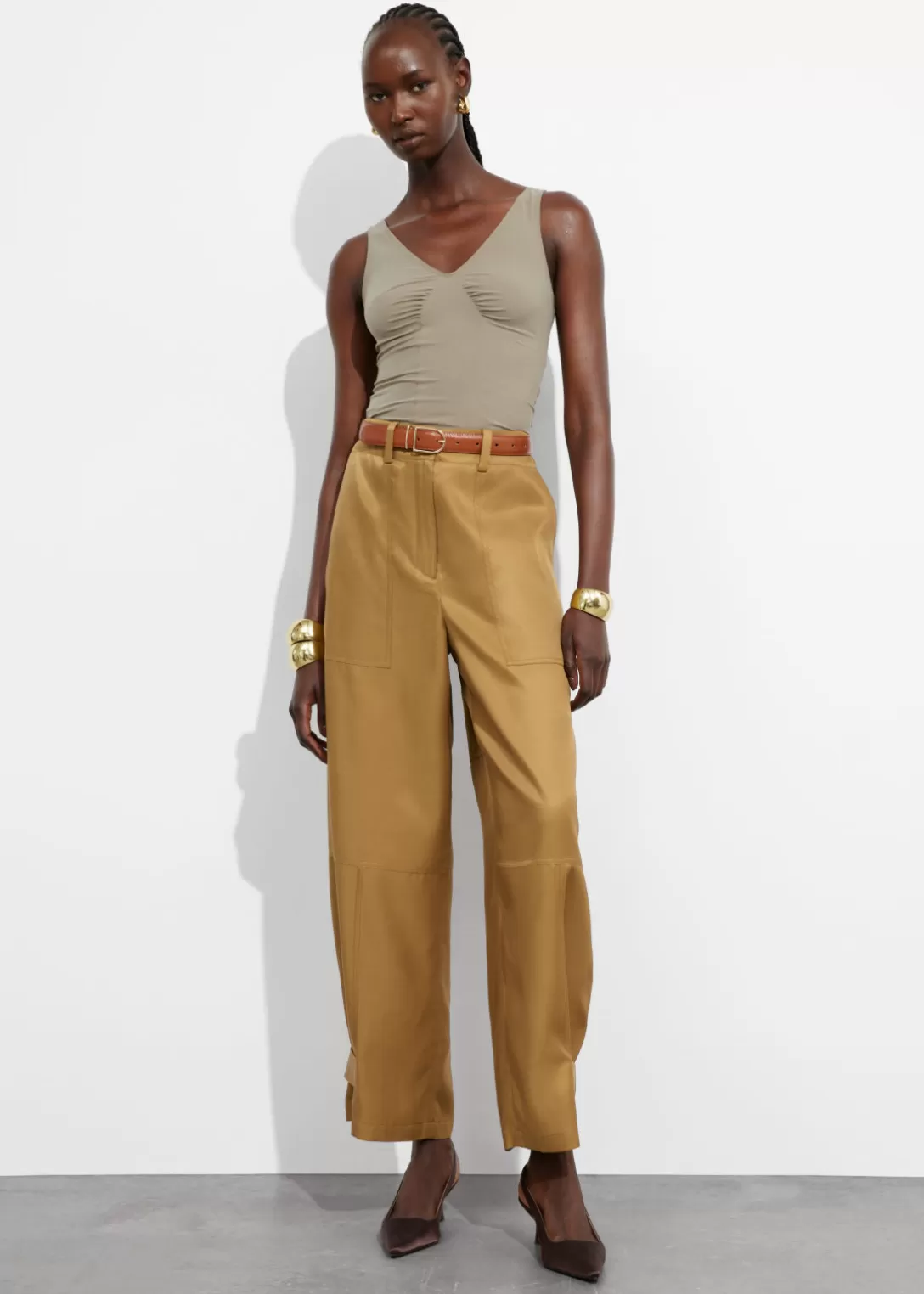 & Other Stories Pantalon De Style Utilitaire Moutarde Hot