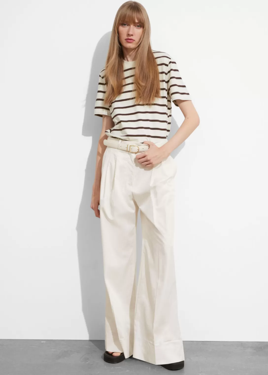 & Other Stories Pantalon Habillé Large Blanc Online