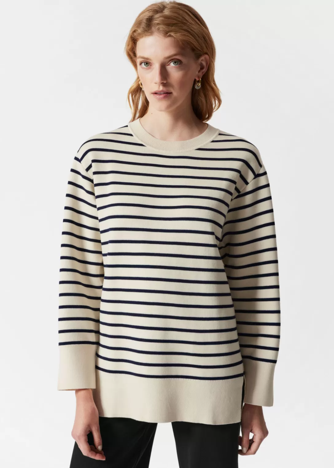 & Other Stories Pull Rayé Bleu marine/Blanc Sale