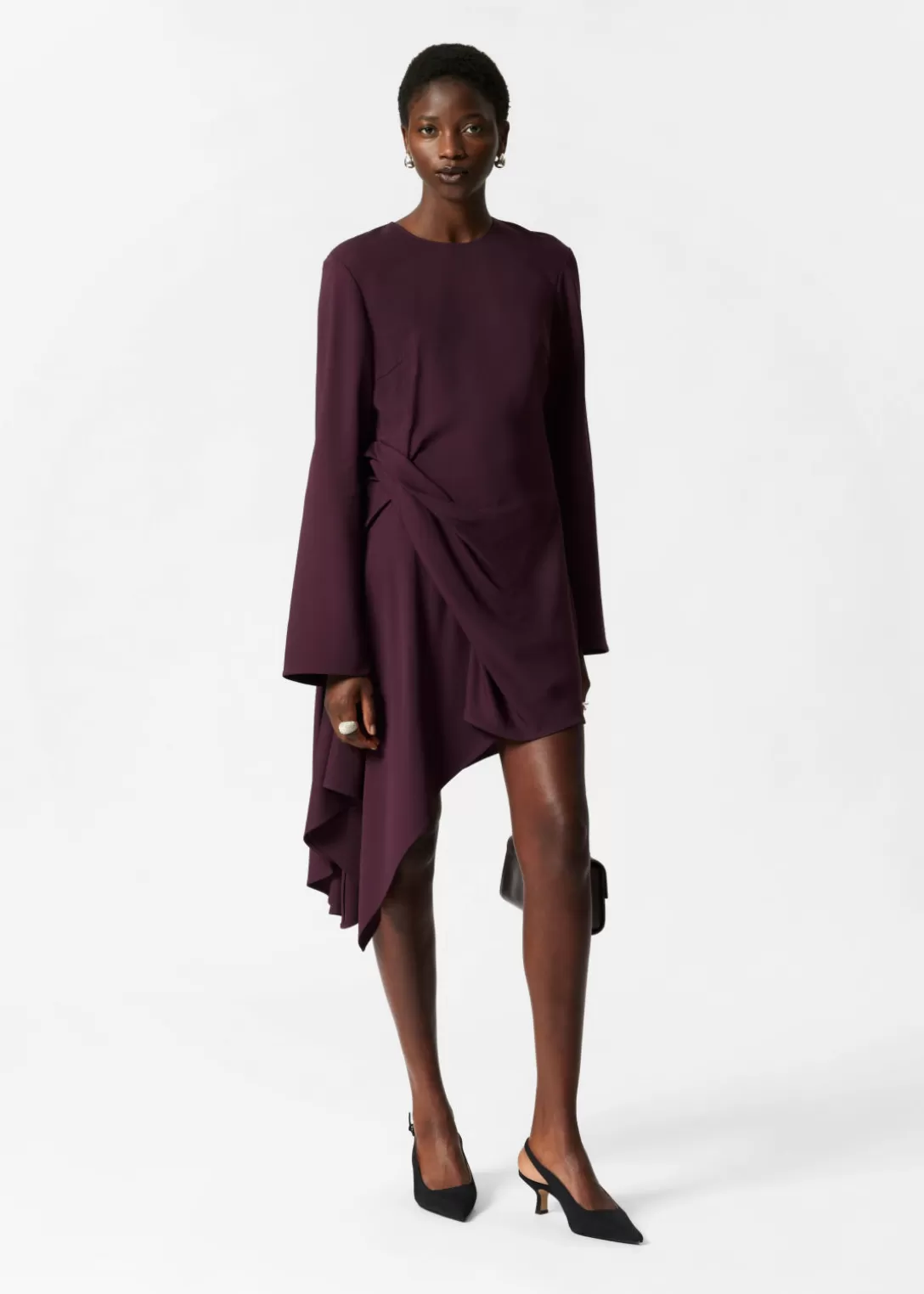 & Other Stories Robe Courte Asymétrique Violet Store