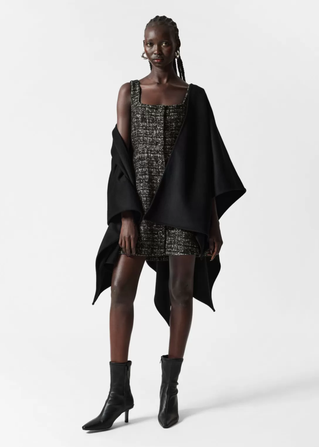 & Other Stories Robe Courte Sans Manches En Tweed Tweed noir Flash Sale