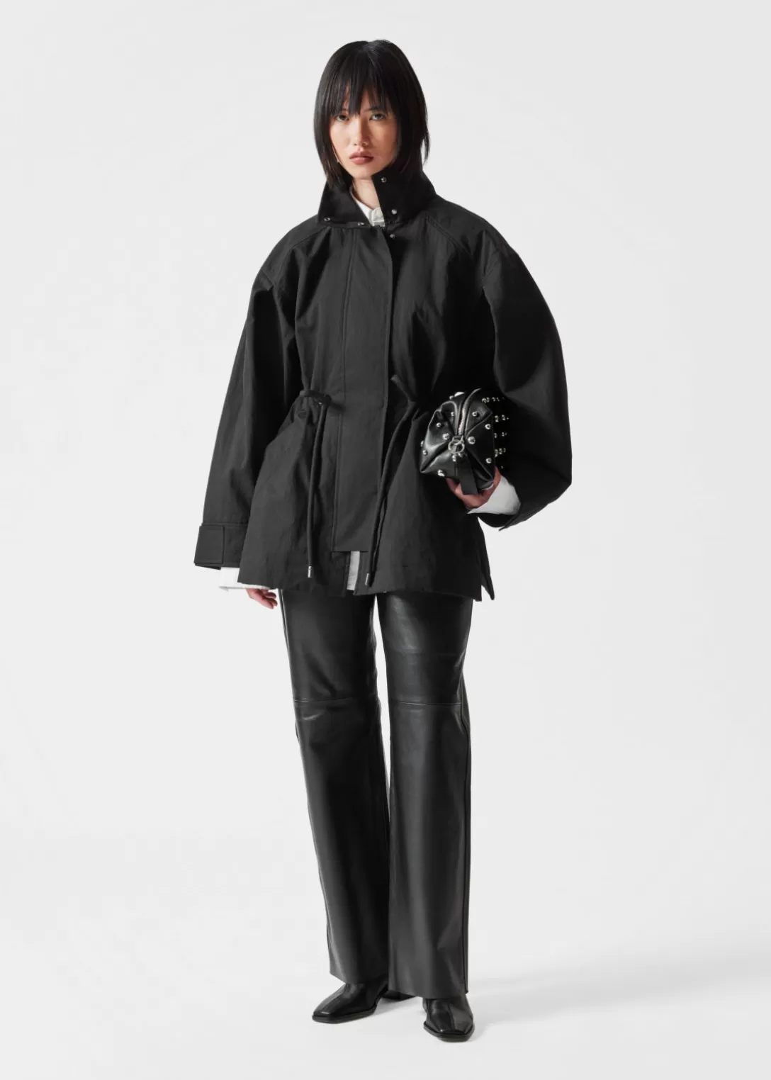 & Other Stories Veste Avec Cordon De Serrage à La Taille Noir Store